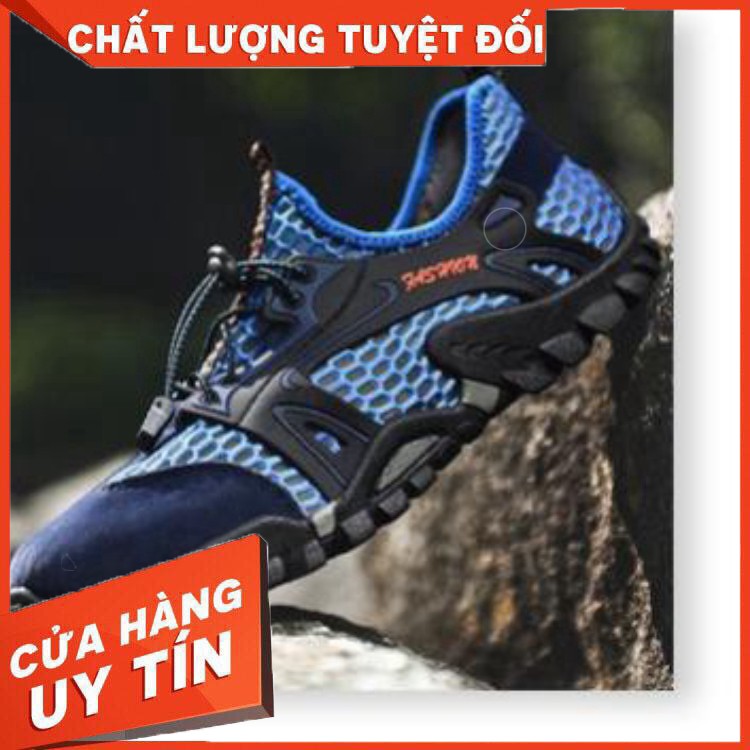 HÀNG NHẬP KHẨU -  Hàng Chuẩn- Giày đi bộ leo núi phong cách mùa hè phối lưới chống nước thời trang cho nam-168-TPAH - AX