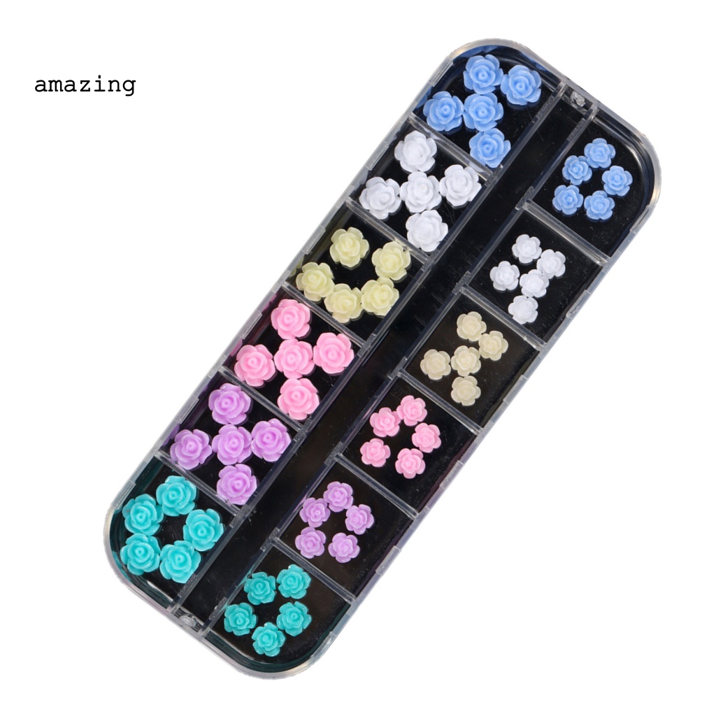 Phụ Kiện Trang Trí Móng Tay Hình Bông Hoa Mini Màu Trắng Xinh Xắn DIY
