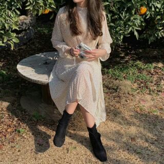 🐽 order taobao 🐽 váy chấm bi vintage