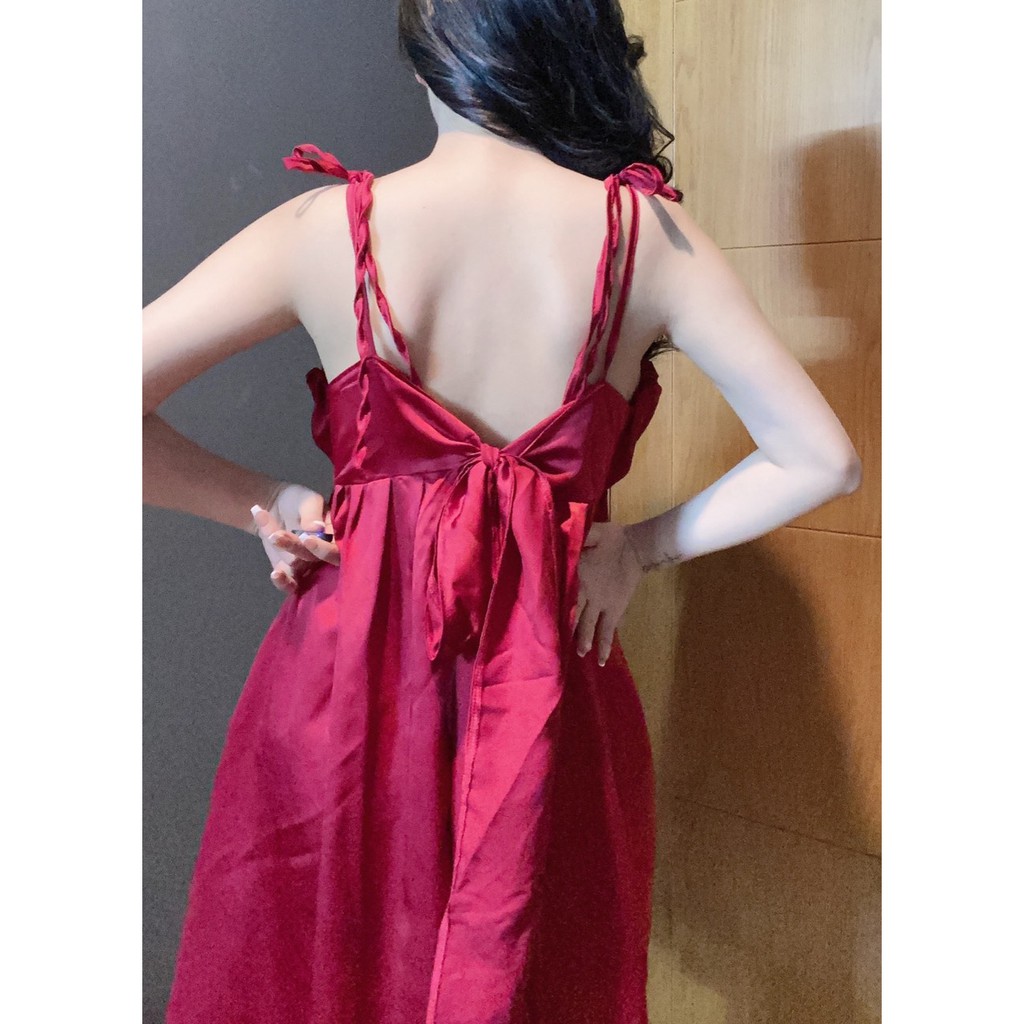 Đầm ngủ nữ sexy ren quyến rũ gợi cảm satin cao cấp mềm mịn thoáng mát AN23 - D'Lavia | BigBuy360 - bigbuy360.vn