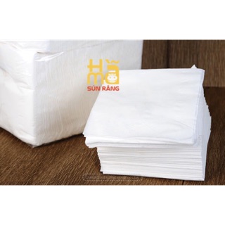 (01 KG) Khăn giấy vuông, khăn giấy khô loại lớn 16 x 16cm (có logo)