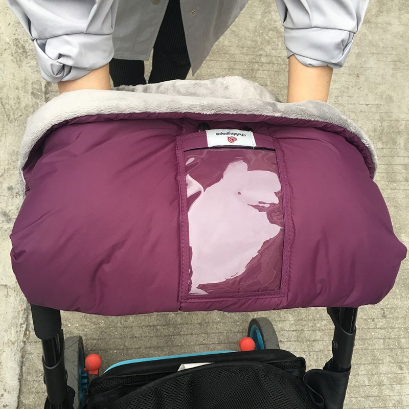 Găng Tay Cotton Dày Dặn Giữ Ấm Chống Đóng Băng Gắn Xe Đẩy Em Bé