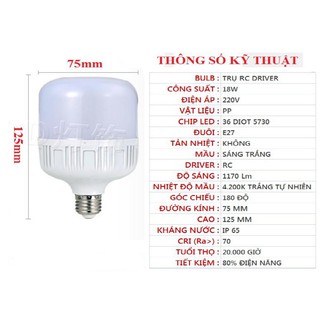 Bóng đèn led tiết kiệm 18w