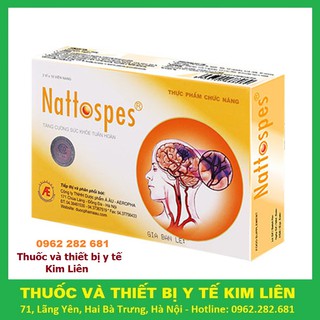 (CHÍNH HÃNG) Viên Uống NATTOSPES Tăng cường sức khoẻ tuần hoàn não