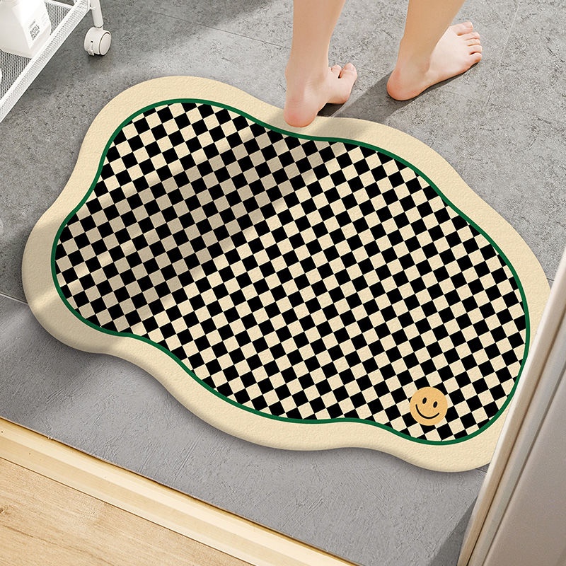Non-slip Absorbent Floor Mats Household Simple Decorative Carpets Bathroom Door Quick-drying Mats Special-shaped Home Dirt-resistant Door Mats