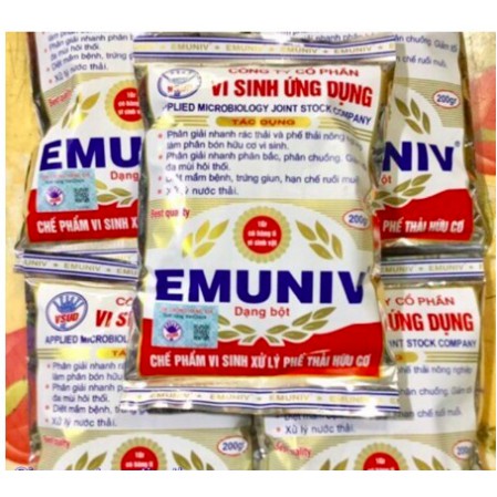 COMBO 5 GÓI CHẾ PHẨM VI SINH XỬ LÝ PHẾ THẢI HỮU CƠ EMUNIV