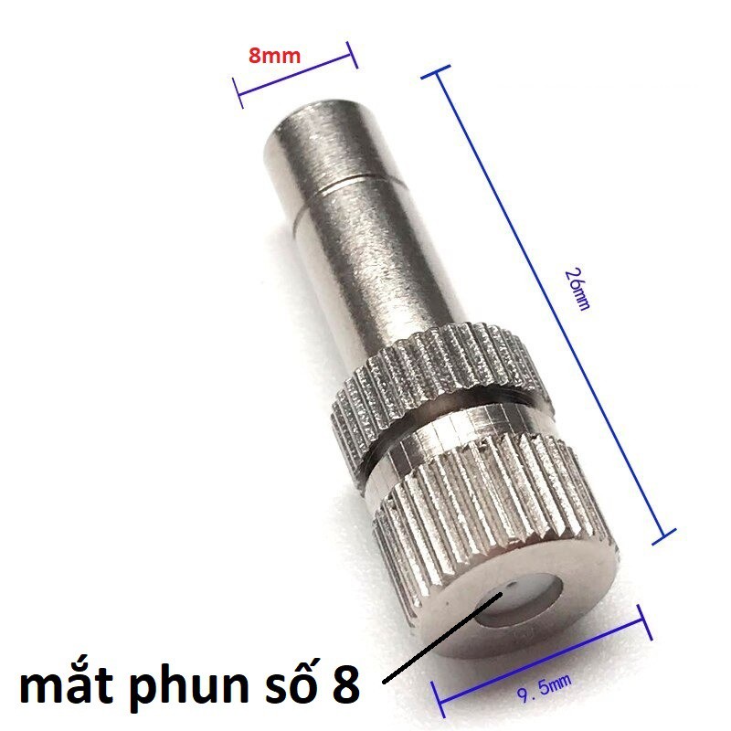 Béc phun sương inox số 2-3-5-6-7-8 tưới lan/rau/ hoa
