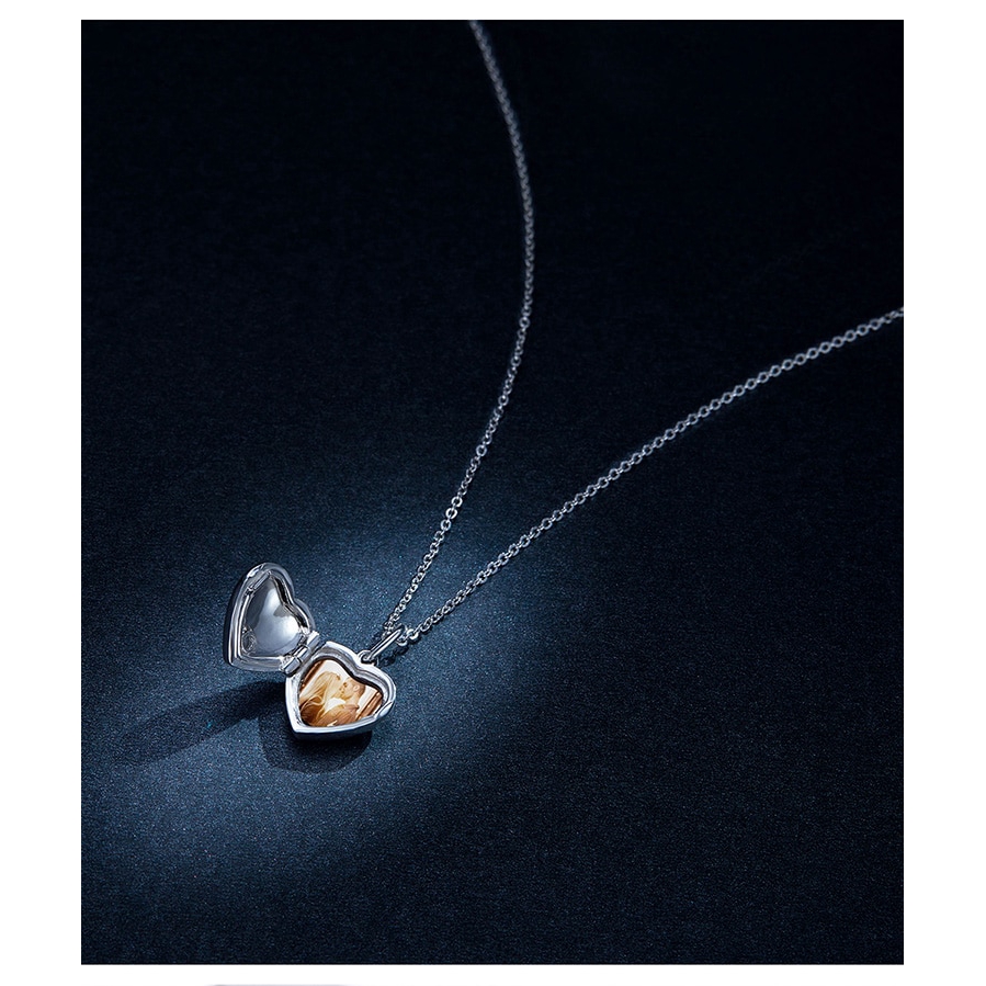 Mặt trang sức BAMOER BSC102 trang trí vòng đeo tay/ vòng cổ kiểu trái tim độc đáo DIY