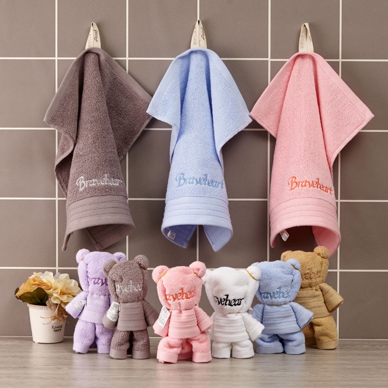 Khăn Vuông Nhỏ Vải Cotton Dày Mềm Mại Thấm Hút Không Phai Màu Cho Người Lớn Trẻ Em