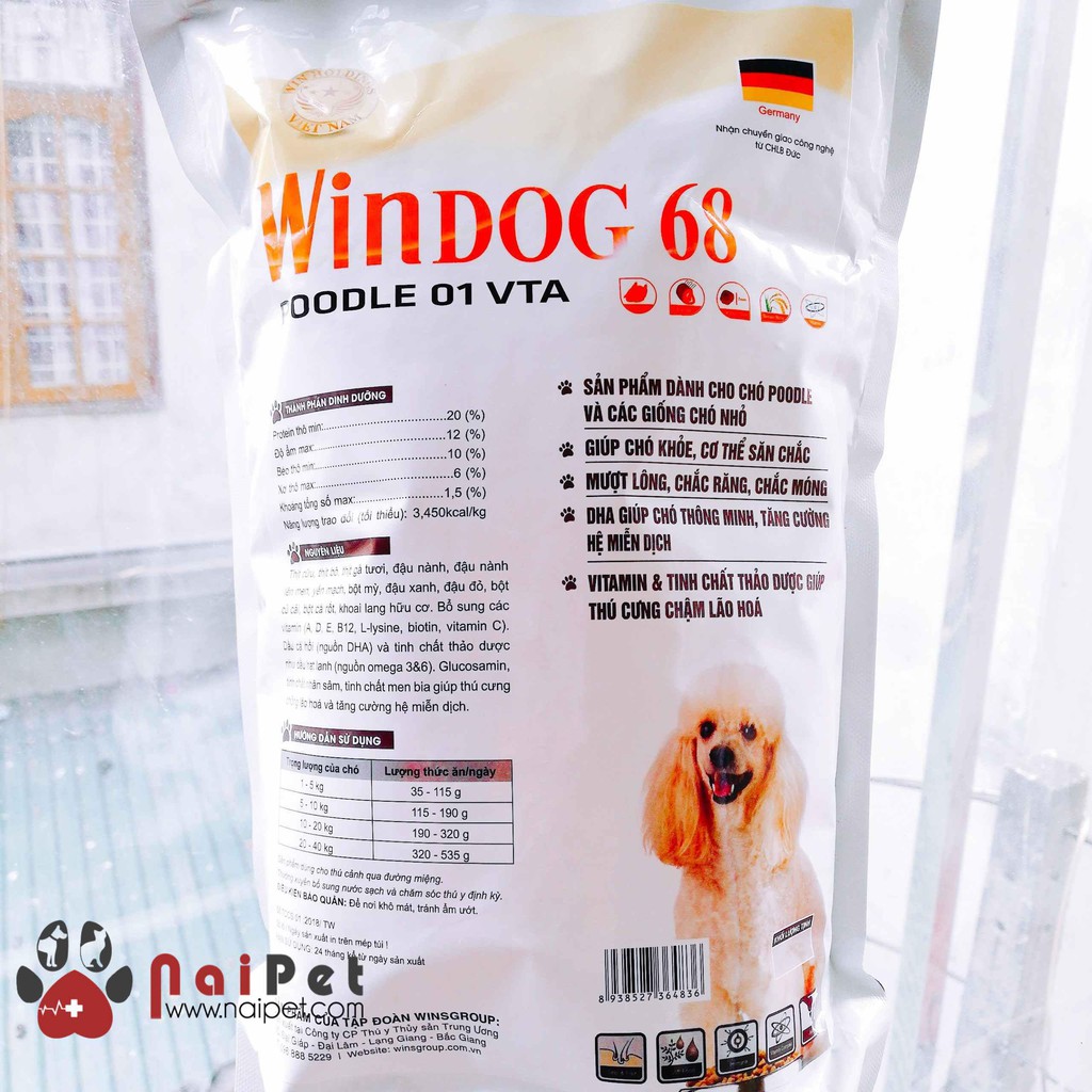 Thức Ăn Hạt Cho Chó Poodle Và Các Giống Chó Nhỏ Windog 68 Poodle 01 Vta Wins Group