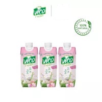 Combo 3 Hộp Nước Dừa Tươi ACP Vico Fresh 330ml - Vị Sen