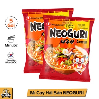 Combo 5 Gói Mì Cay Hàn Quốc Neoguri Nongshim Vị Hải Sản (120g/gói)