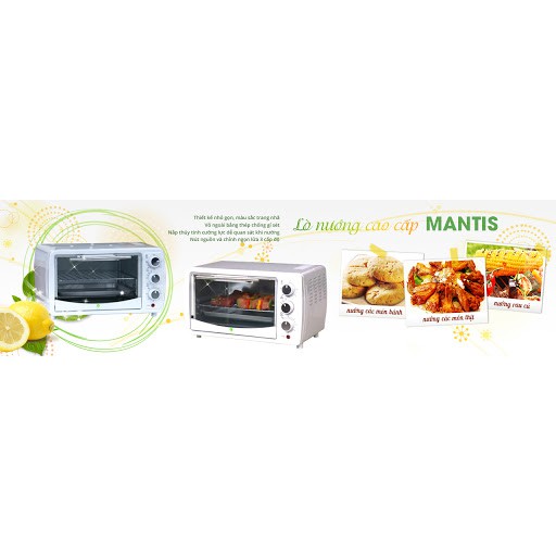 Lò Nướng Bánh Mantis Điện Mini 3 nút vặn 4 dây nhiệt