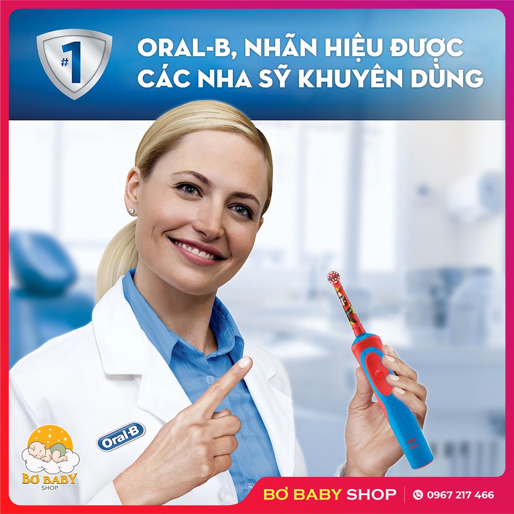 Bàn Chải Máy Đánh Răng Điện Oral-B Stages Power Chính Hãng Cho Trẻ Em, Nhập Khẩu Từ Úc, [ Bảo Hành 6 Tháng ]