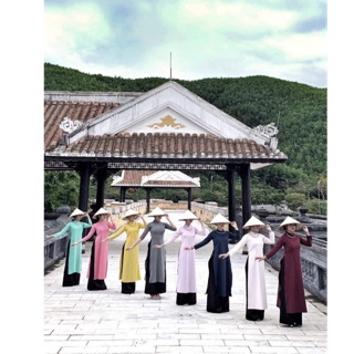 Áo dài lụa các màu kèm quần phi