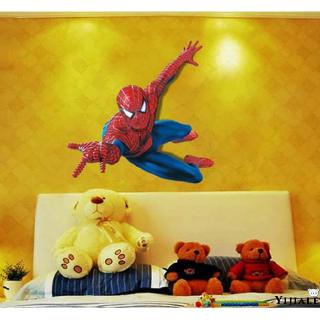 YJ★Hot Super Hero Spider-man Movie PVC Wall Stickers Art Decals Kids Boy Room Decor