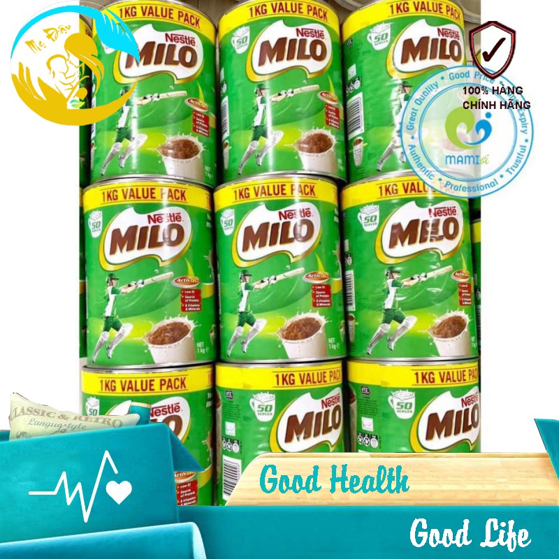 Sữa Nestle Milo, Úc (1kg) bổ sung dưỡng chất tăng chiều cao, miễn dịch, phát triển trí não cho bé từ 2 tuổi và người lớn