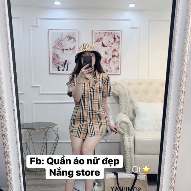 Áo sơ mi bbr tay cộc( ảnh thật)