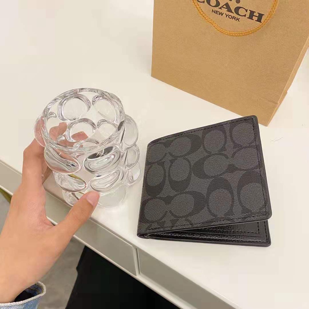 COACH Set Ví Da Thời Trang Sang Trọng Cho Nam 120cm