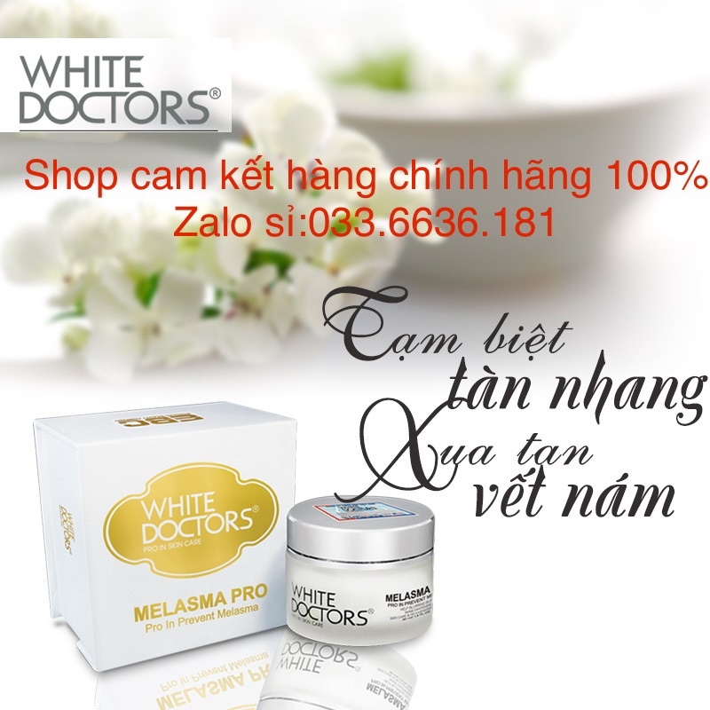 { chuẩn hàng 100%} kem white doctors MELASMA PRO xoá bay nám thể nặng ,nám lì trên da mặt và cơ thể hủ 40ml