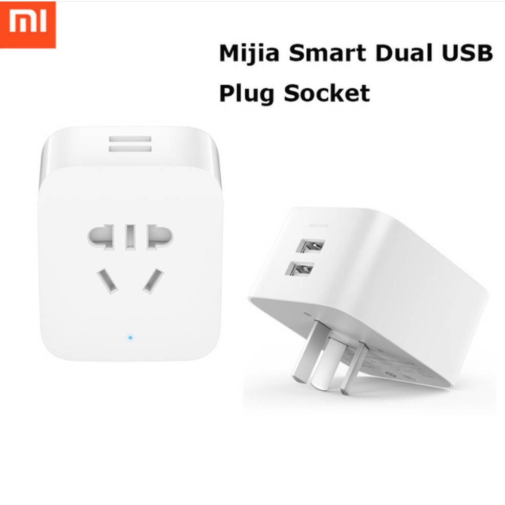 Ổ cắm Wifi Mijia Socket tích hợp 2 cổng USB 5V-2.4A