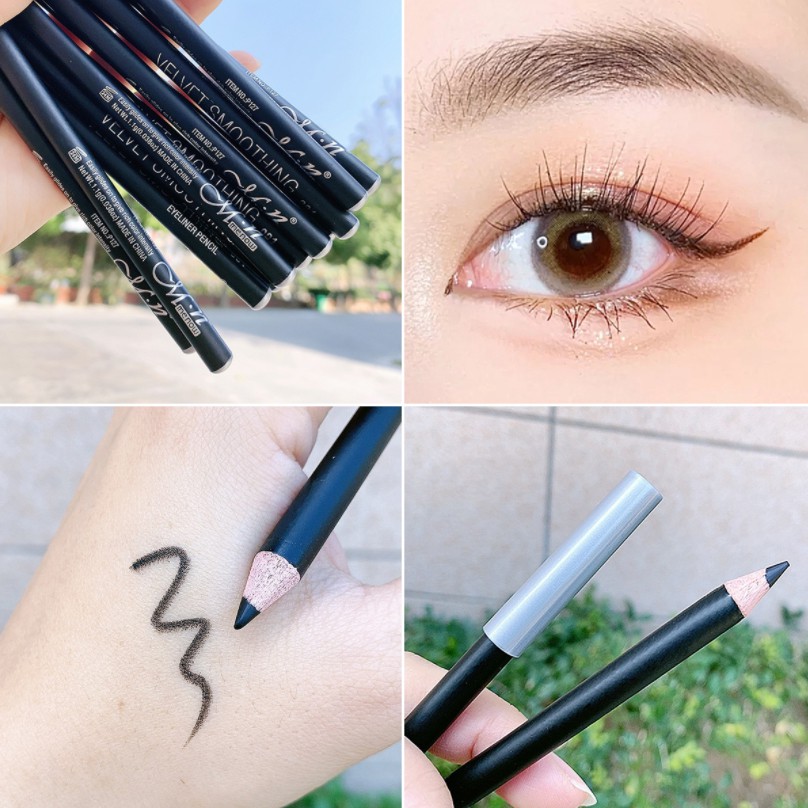 Chì kẻ mắt, kẻ mày dễ kẻ Velvet Smoothing Eyeliner Pencil 1.1g (Đen)