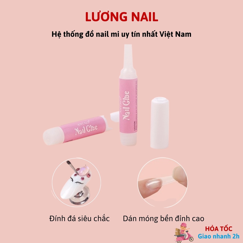 Keo dán móng giả nail box loại tuýp nhỏ Nail glue 2g