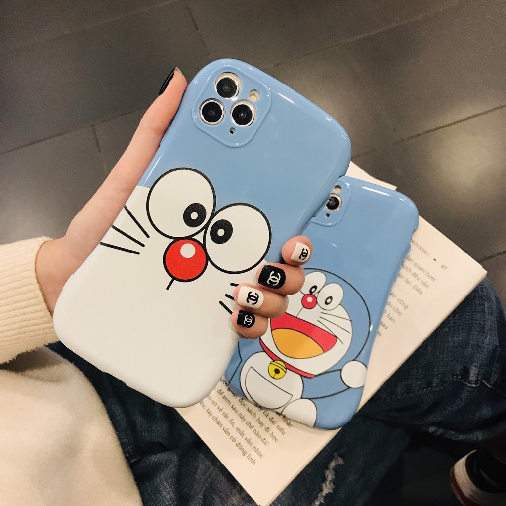 [ IPHONE ] Ốp Lưng Viền Cong Silicon Chống Sock, Va Đập Bảo Vệ Camera Doraemon - J007