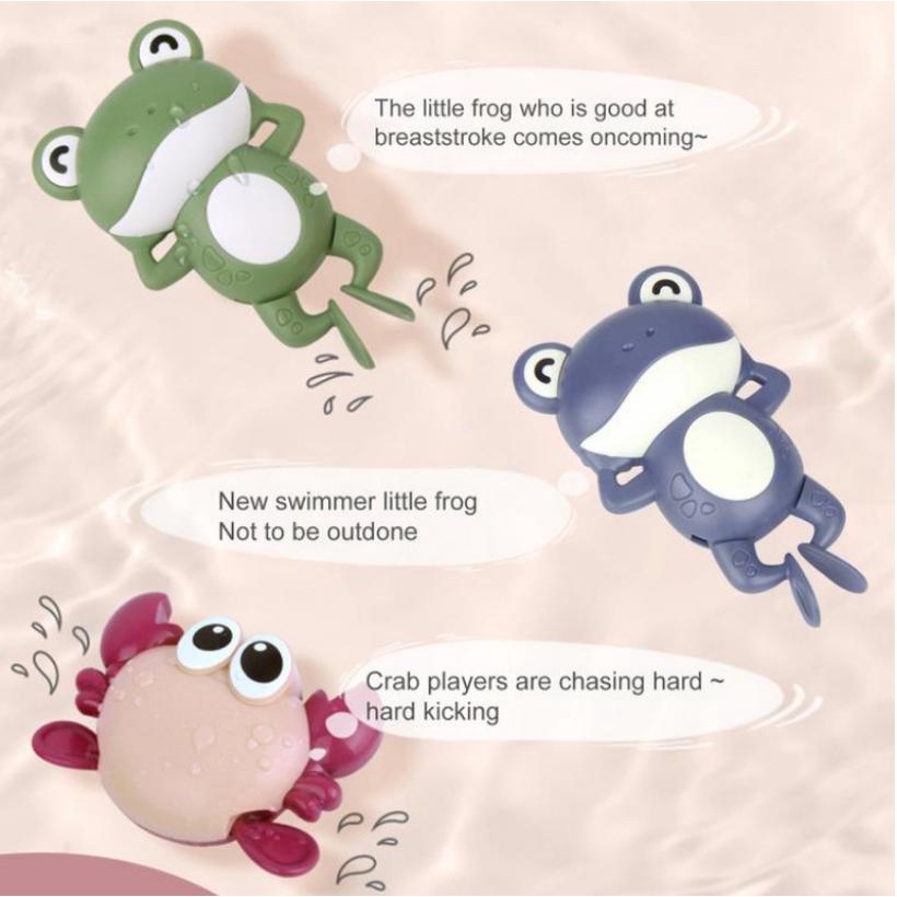 Đồ chơi nhà tắm cho bé combo 3 chú ếch bơi thông minh JIMADO AB8000
