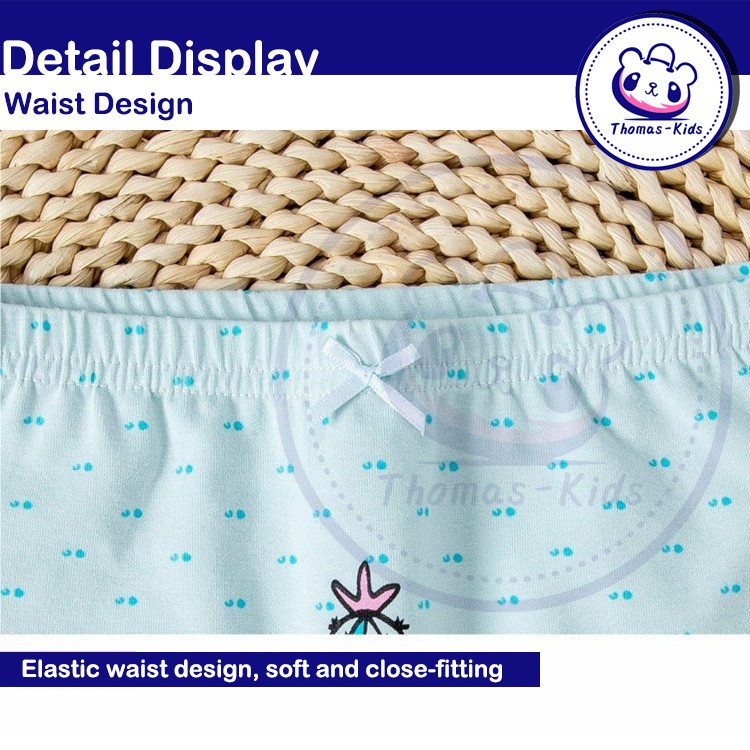 Bộ 2 Quần Lót Boxer Bằng Cotton Thoáng Khí Thoải Mái Cho Bé Gái 3-15 Tuổi