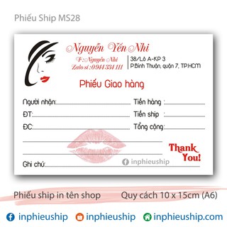 Phiếu giao 400 tờ MS28