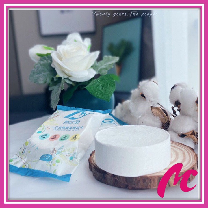 Khăn tắm viên nén kích thước siêu lớn 70cm x 140cm tiện dụng nhỏ gọn mang theo đi du lich, đi chơi_MC888