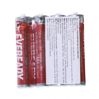 4 viên pin AAA Eveready Heavy Duty (Đỏ)