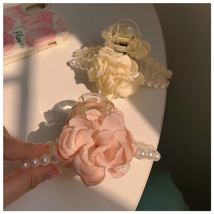 Kẹp Tóc Đính Ngọc Trai Giả Phong Cách Pháp Kiểu Mới 2022