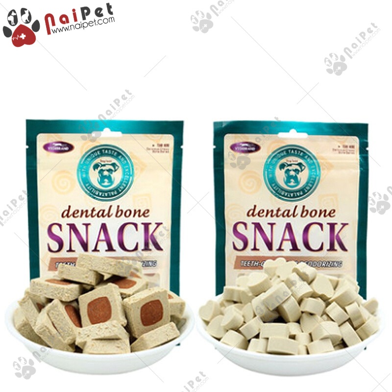 Đồ Ăn Vặt Sạch Răng Thơm Miệng Nha Khoa Snack Teeth Cleaning &amp; Deodorizing Dental Bone 60g