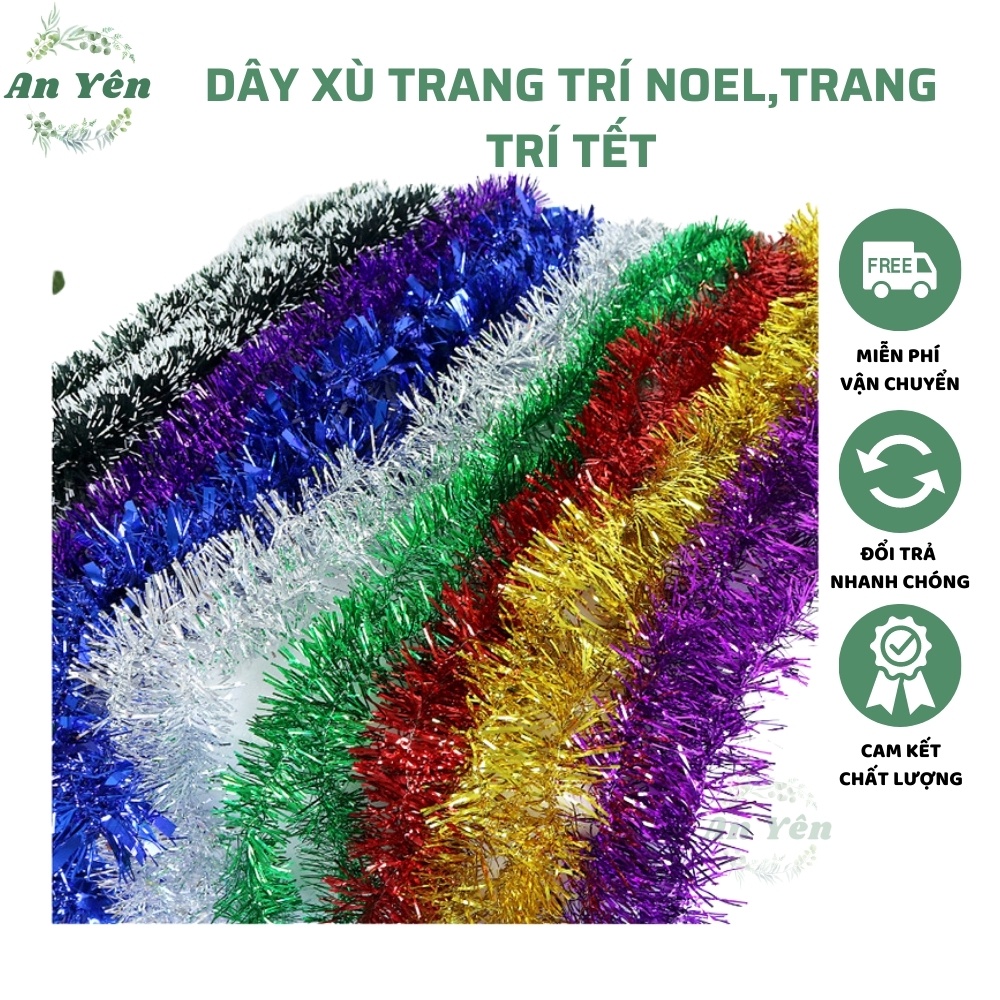 dây kim tuyến, dây xù óng ánh CÁC MÀU TRANG TRÍ NOEL, TRANG TRÍ TẾT, HÀNG XÙ ĐẸP