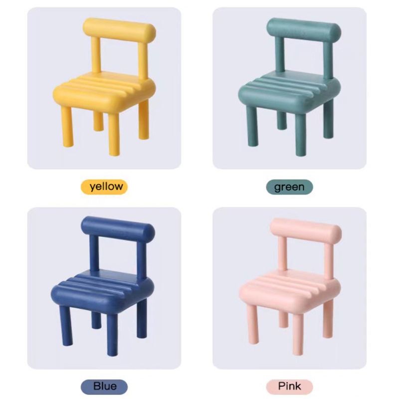 Giá Đỡ Điện Thoại / Máy Tính Bảng Bằng Nhựa Hình Ghế Ngồi Nhiều Màu Tùy Chỉnh 3 Rãnh Tùy Chỉnh Tiện Dụng