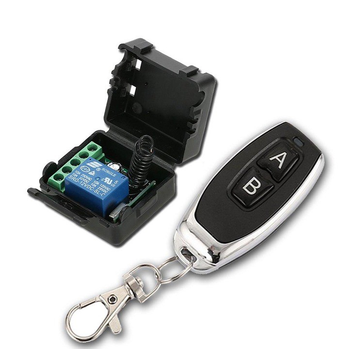 Bộ công tắc và remote điều khiển từ xa điều khiển các vật dụng điện tử trong nhà chống trộm gắn cho xe máy thông minh