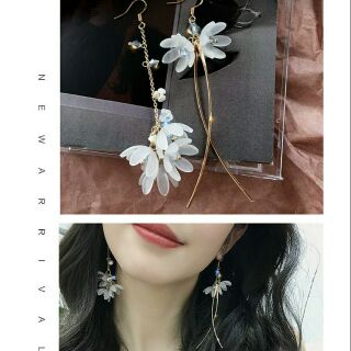 Bông tai nữ, hoa tai 2 bên không đối xứng sang chảnh