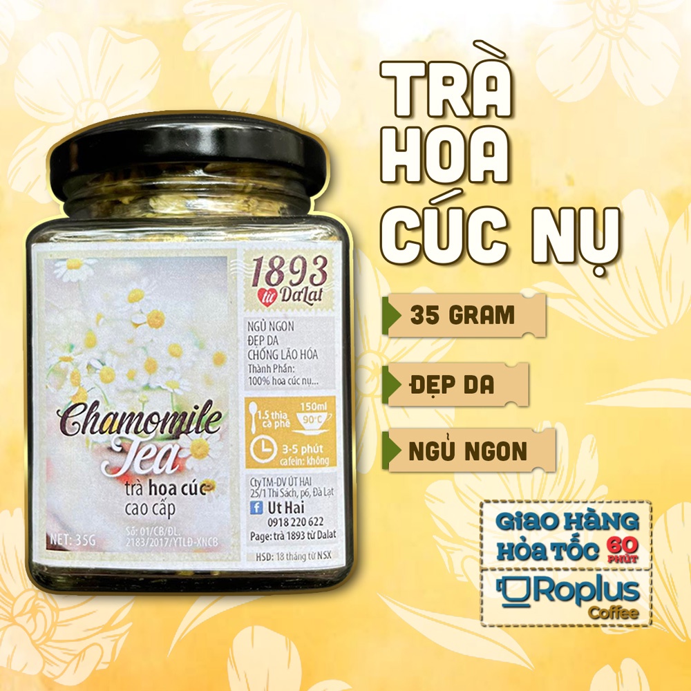 Trà hoa cúc nụ sấy khô Đà Lạt 1893 cao cấp, thanh lọc cơ thể, tốt cho sức khỏe