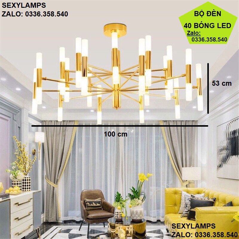 Đèn Chùm Trang Trí Phòng Khách Hiện Đại, Cao Cấp