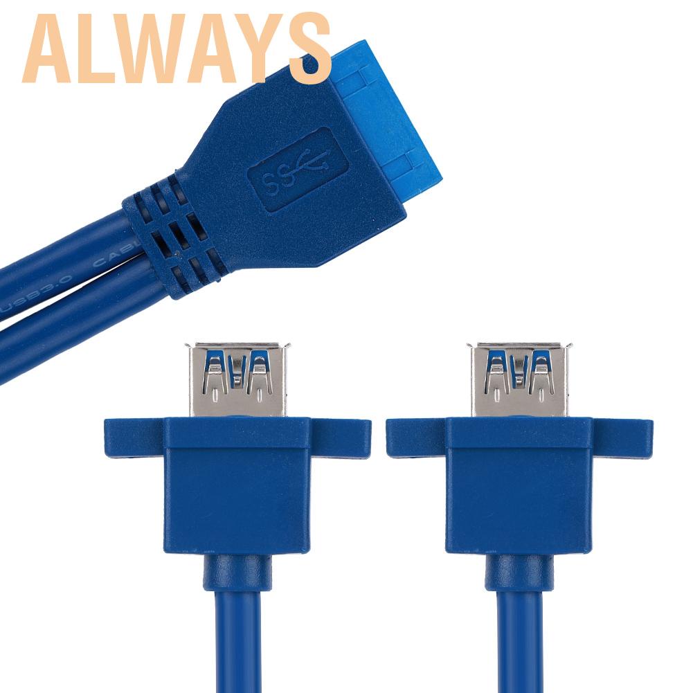 Dây cáp USB 3.0 19 chấu kết nối cho CPU máy tính có ốc vít tiện dụng chất lượng cao