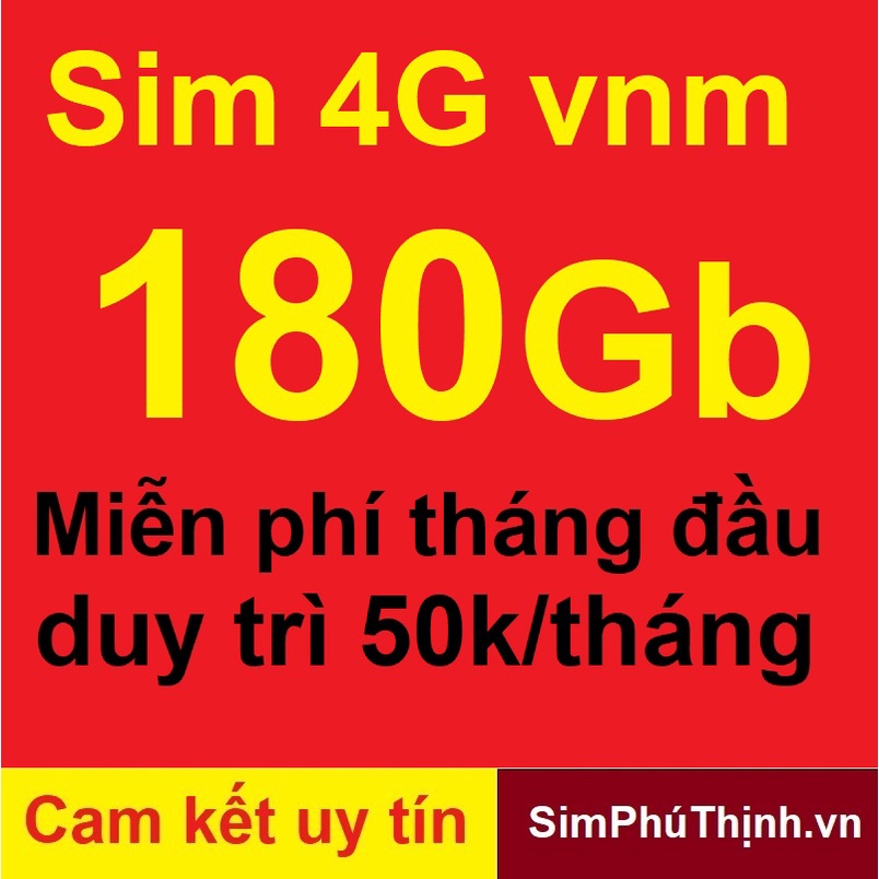 Sim Vietnamobile Tặng 60Gb/tháng, Miễn phí tháng đầu, Miễn phí gọi nội mạng