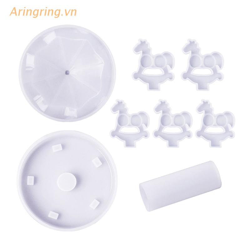 Khuôn Silicone Làm Vòng Xoay Ngựa Gỗ 3D DIY