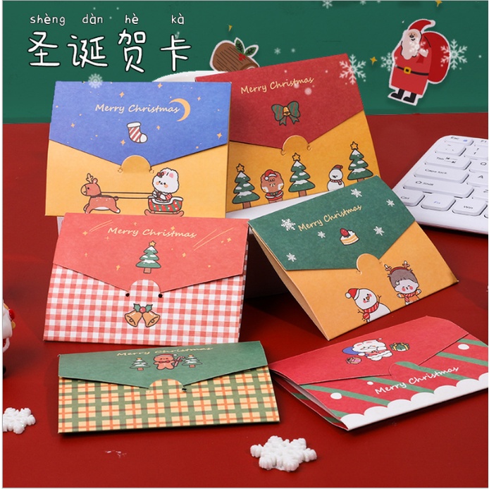 Thiệp noel hình thư dễ thương nguồn hàng buôn sỉ (Có chọn mẫu)