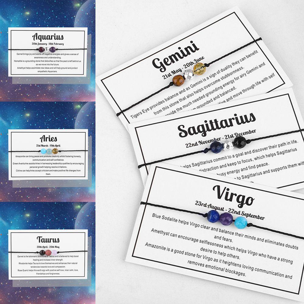 Vòng Tay Chuỗi Hạt 12 Cung Hoàng Đạo Thời Trang Leo Libra Scorpio Sagittarius Best Birthday