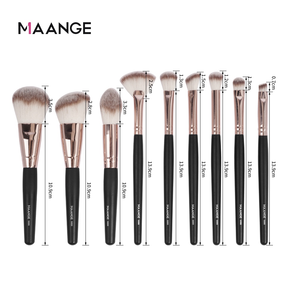 9 Cọ trang điểm MAGEFY mềm mại tiện dụng cho người mới bắt đầu
