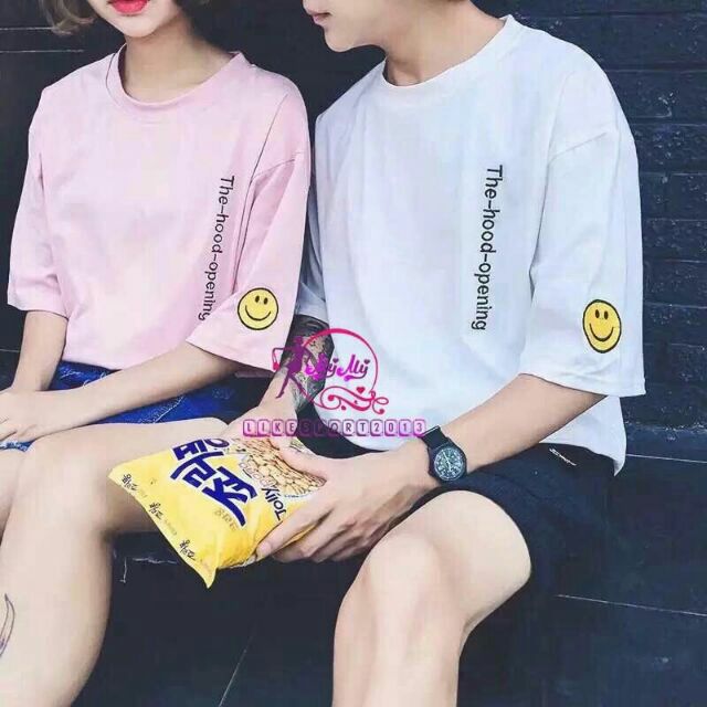 Áo tay lỡ thêu mặt cười SN063 TLI185