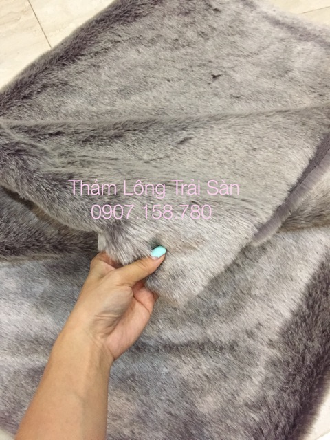 Thảm Lông Trải Sàn- Màu xám ruốc mới