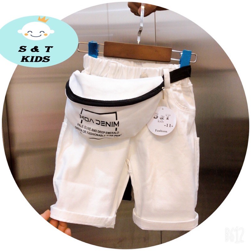 quần kaki túi 2 bên kèm túi đeo rời cho bé (16/24kg)